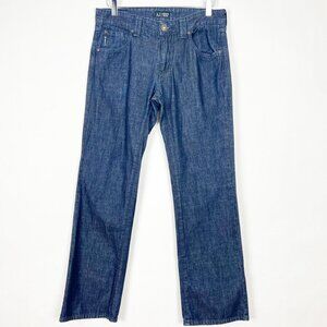 AJ Armani Jeans Women's Size 31 Dark Blue Wash Mid Rise Straight Leg Denim